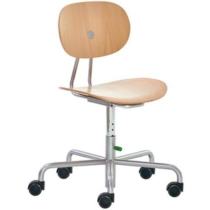 Kinderdrehstuhl Turtle Richard Lampert Buche natur braun, Designer Peter Horn, 62.5-74.5x45x43 cm
