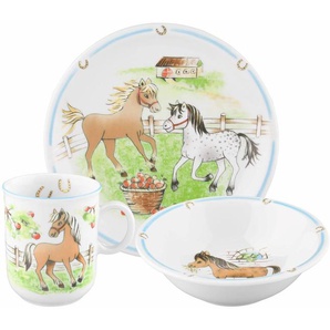 Kindergeschirr-Set SELTMANN WEIDEN Compact Mein Pony Geschirr-Sets Gr. 3 tlg., bunt (weiß, bunt) Kinder Kindergeschirr Made in Germany, 3 Teile, für 1 Person