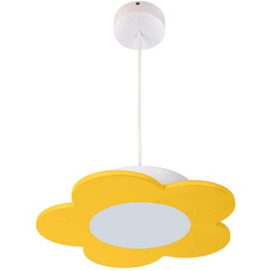Kinderhängeleuchte Fiore , Gelb , Kunststoff, Holzwerkstoff , Blume,Blume , 165 mm , F , 70 cm , Lampen & Leuchten, Innenbeleuchtung, Kinderzimmerlampen