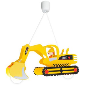 Kinderhängeleuchte Bodo , Gelb , Holz , Birke , 60x25x25 cm , Lampen & Leuchten, Innenbeleuchtung, Kinderzimmerlampen