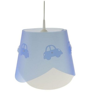 Kinderhängeleuchte Piet , Blau, Weiß , Kunststoff , 23x32 cm , höhenverstellbar , Lampen & Leuchten, Innenbeleuchtung, Kinderzimmerlampen