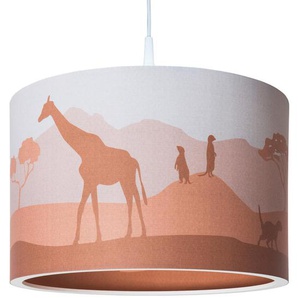 Kinderhängeleuchte Scandi Savanne, Orange, Kunststoff, 25 cm, Lampen & Leuchten, Innenbeleuchtung, Kinderzimmerlampen