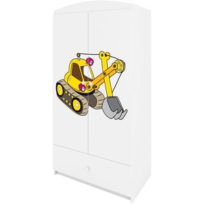 Kinderkleiderschrank PAUL 90 cm mit Bagger