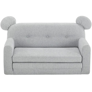 Kinderschlafsofa mit Ohren - grau - Materialmix - 112 cm - 58 cm - cm 56,0 | Möbel Kraft
