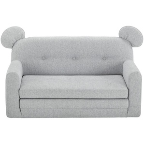 Kinderschlafsofa mit Ohren  Puschel ¦ grau ¦ Maße (cm): B: 112 H: 58 T: 56