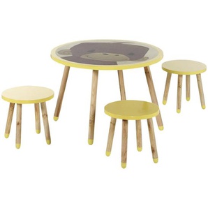 Kindersitzgruppe , Gelb , Holz , Tanne , Babymöbel, Kindersitzgruppen