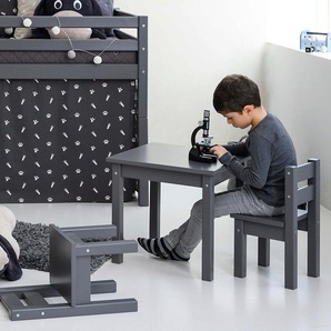 Kindersitzgruppe HOPPEKIDS MADS Kindersitzgruppe Sitzmöbel-Sets grau (dunkel grau) Baby Kinder Sitzgruppen in vielen Farben, mit einem Stuhl