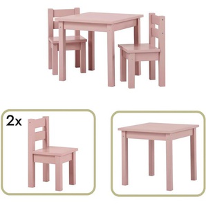 Kindersitzgruppe HOPPEKIDS MADS Kindersitzgruppe Sitzmöbel-Sets rosa (hellrosa) Baby Kinder Sitzgruppen in vielen Farben, mit zwei Stühlen