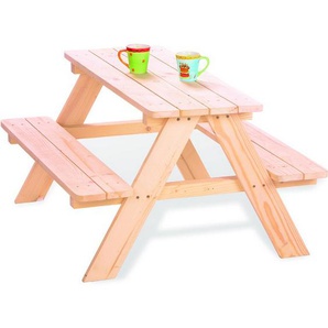 Kindersitzgruppe Nicki Fichtenholz naturfarben