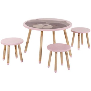 Kindersitzgruppe , Rosa , Holz , Tanne , Babymöbel, Kindersitzgruppen