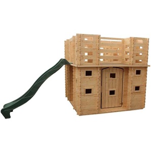 Kinderspielhaus aus Holz Outdoor Toys Lucca 423x194x193 cm mit Terrasse und Rutsche