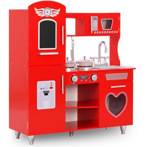 Kinderspielküche MDF 84×31×89 cm Rot