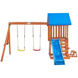 Kinderspielturm Yannis mit Schaukeln, Rutsche und Kletterwand