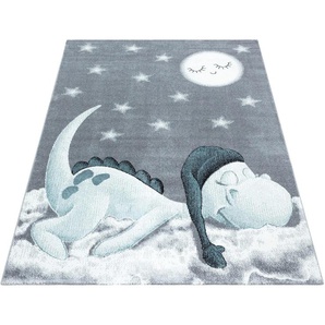 Kinderteppich AYYILDIZ TEPPICHE Bambi 840 Teppiche Gr. B/L: 160 cm x 230 cm, 11 mm, 1 St., blau Kinder Teppich Webteppich Kinderzimmerteppiche Teppiche Drachen Motiv, Kurzflor