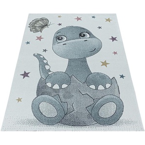 Kinderteppich AYYILDIZ TEPPICHE FUNNY 2106 Teppiche Gr. B/L: 160 cm x 230 cm, 11 mm, 1 St., blau Kinder Kinderzimmerteppiche Teppiche Dino Motivteppich