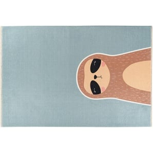 Kinderteppich - blau - Baumwolle - 115 cm - 0,6 cm | Möbel Kraft