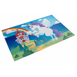 Kinderteppich BÖING CARPET Lovely Kids 401 Teppiche Gr. B/L: 110 cm x 170 cm, 6 mm, 1 St., bunt Kinder Kinderzimmerteppiche Motiv Einhorn, Kinderzimmer