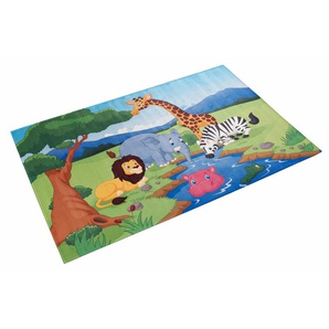 Kinderteppich BÖING CARPET Lovely Kids 403 Teppiche Gr. B/L: 140 cm x 200 cm, 6 mm, 1 St., bunt Kinder Kinderzimmerteppiche Motiv Dschungeltiere, Kinderzimmer
