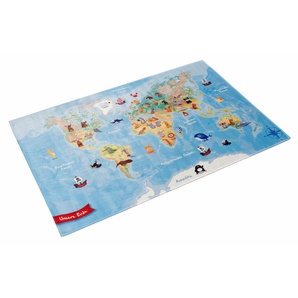 Kinderteppich BÖING CARPET Lovely Kids 413 Teppiche Gr. B/L: 100 cm x 160 cm, 6 mm, 1 St., bunt Kinder Kinderzimmerteppiche Motiv Weltkarte