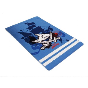 Kinderteppich CAPT`N SHARKY SH-305 Teppiche Gr. B/L: 100 cm x 160 cm, 2 mm, 1 St., blau Kinder Kinderzimmerteppiche Spielteppich, Kinderzimmer