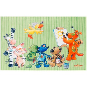 Kinderteppich Die Lieben Sieben , Mehrfarbig , Textil , Tier , rechteckig , 140 cm , Oeko-Tex® Standard 100 , für Fußbodenheizung geeignet, rutschfest , Teppiche & Böden, Teppiche, Kinderteppiche