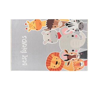 Kinderteppich - grau - Baumwolle - 115 cm - 0,6 cm | Möbel Kraft
