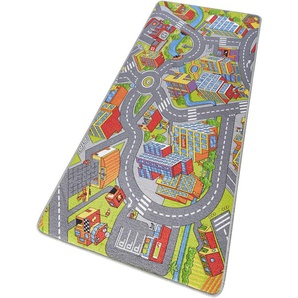 Kinderteppich HANSE HOME Smart City Teppiche Gr. B/L: 200 cm x 300 cm, 0,65 mm, 1 St., bunt (grau, mehrfarbig) Kinder Kinderzimmerteppiche