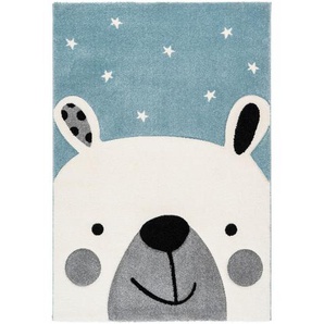 Kinderteppich Leonora, Blau, Kunststoff, Tier, rechteckig, 80 cm, für Fußbodenheizung geeignet, in verschiedenen Größen erhältlich, strapazierfähig, Teppiche & Böden, Teppiche, Kinderteppiche