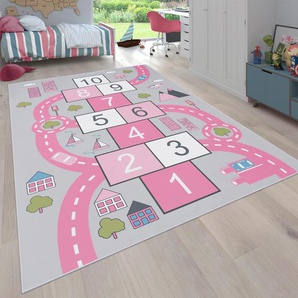 Kinderteppich PACO HOME Bino 569 Teppiche Gr. B/L: 200 cm x 290 cm, 4 mm, 1 St., pink Kinder Kinderzimmerteppiche