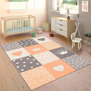 Kinderteppich PACO HOME Cosmo 339 Teppiche Gr. B/L: 160 cm x 230 cm, 16 mm, 1 St., orange (apricot) Kinder Kinderzimmerteppiche