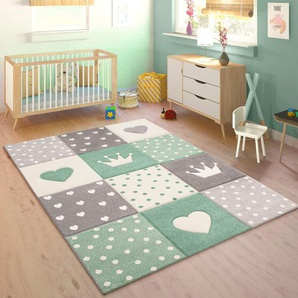 Kinderteppich PACO HOME Cosmo 339 Teppiche Gr. B/L: 200 cm x 290 cm, 16 mm, 1 St., grün Kinder Kinderzimmerteppiche