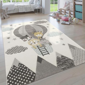 Kinderteppich PACO HOME Cosmo 343 Teppiche Gr. B/L: 240 cm x 340 cm, 12 mm, 1 St., beige Kinder Kinderzimmerteppiche 3D-Design, niedliches Tier Motiv, Pastell-Farben, Kinderzimmer