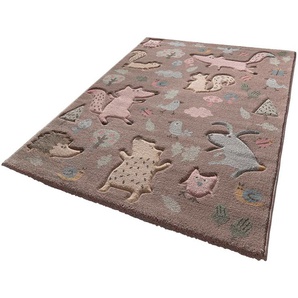 Kinderteppich SIGIKID Forest Teppiche Gr. B/L: 200 cm x 290 cm, 13 mm, 1 St., rosa (rosa, taupe) Kinder Kinderzimmerteppiche