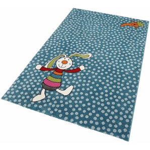 Kinderteppich SIGIKID Rainbow Rabbit Teppiche Gr. B/L: 120 cm x 170 cm, 13 mm, 1 St., blau Kinder Kinderzimmerteppiche