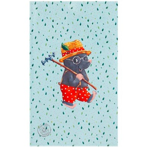 Kinderteppich Spiegelburg G.a.r.d.e.n , Grün, Rot, Mintgrün , Textil , Tier , rechteckig , 100 cm , Oeko-Tex® Standard 100 , für Fußbodenheizung geeignet, rutschfest , Teppiche & Böden, Teppiche, Kinderteppiche