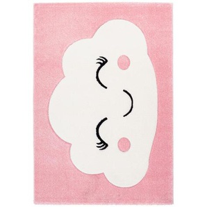 Kinderteppich Walgett, Rosa, Kunststoff, Wolken, rechteckig, 80 cm, für Fußbodenheizung geeignet, in verschiedenen Größen erhältlich, strapazierfähig, Teppiche & Böden, Teppiche, Kinderteppiche