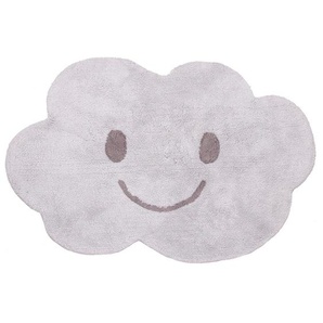Kinderteppich Wolke Nimbus, grau, 100% Baumwolle, maschinenwaschbar, 115 x 75 cm, von Nattiot