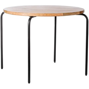 Kindertisch Circle, schwarz, rund, aus Metall und Holz, von KidsDepot