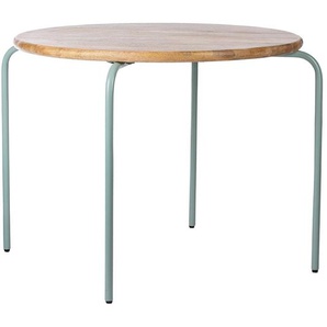 Kindertisch Circle, seegrün, rund, aus Metall und Holz, von KidsDepot