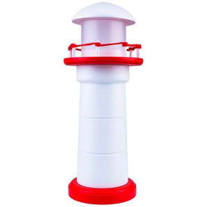 Kindertischleuchte, Rot, Weiß, Holz, Kunststoff, 31 cm, Lampen & Leuchten, Innenbeleuchtung, Kinderzimmerlampen