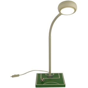 Xxxl Kindertischleuchte Fußballfeld, Grün, Weiß, Holz, Kunststoff, 15x37x20 cm, höhenverstellbar, Schnurschalter, verstellbare Arme, Lampen &