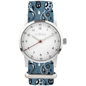 Kinderuhr The Millow Classique, aus Edelstahl mit austauschbarem Nylon-Armband Cachemire, von Millow