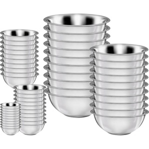 KING Schüssel, Edelstahl, (Set, 50-tlg), ineinander stapelbar, 16/20/24/28/32 cm