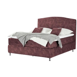 Kings and Queens Boxspringbett Skyer - rot - Materialmix - 184 cm - 132 cm | Möbel Kraft