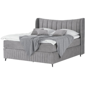 Kings and Queens Boxspringbett  Uldur ¦ grau ¦ Maße (cm): B: 194 H: 122