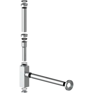 KIRCHHOFF Siphon Design-Siphon Siphons Flaschensiphon, Wandrohr 30cm, Chrom, 1 14 x 32 mm weiß Zubehör