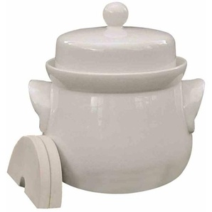 Kirschen - Mini-Gärtopf creme 4,0 l mit Deckel und passenden Steinen