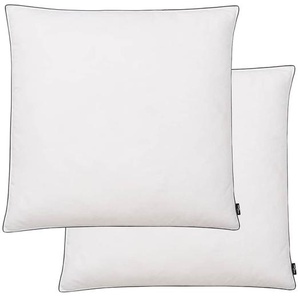 Kissen 2 Stk. Daunen-/Federfüllung Leicht 80x80 cm Weiß