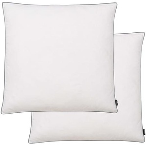Kissen 2 Stk. Daunen-/Federnfüllung Schwer 80x80 cm Weiß