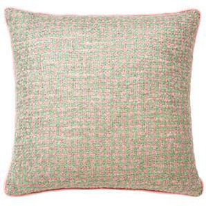 Kissen Coco textil rosa grün / 45 x 45 cm - Mohair - POPUS EDITIONS - Grün